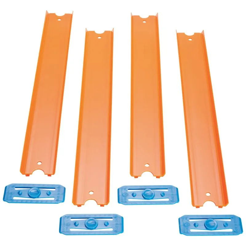 Hot Wheels Track Builder Unlimited 90cm Straight Track 4 Pack Orange