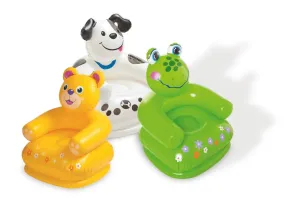 Intex Happy Animal Inflatable Chair Assorted Styles 65cm X 64cm X 79cm