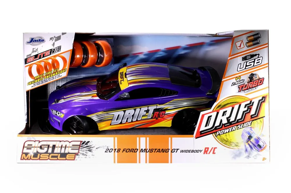 Jada Big Time Muscle Remote Control 2018 Ford Mustang GT Wide Body