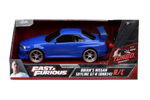 Jada Fast & Furious 1:24 Remote Control Brian's Nissan Skyline GT-R (Bnr34)