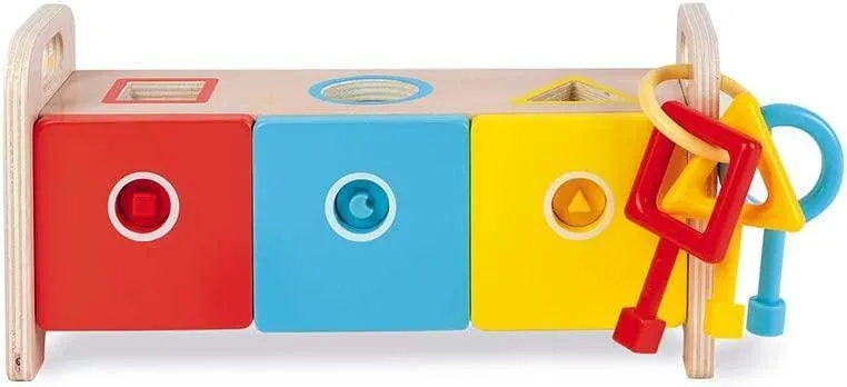 Janod Essentiel Shape Sorter Box With Keys
