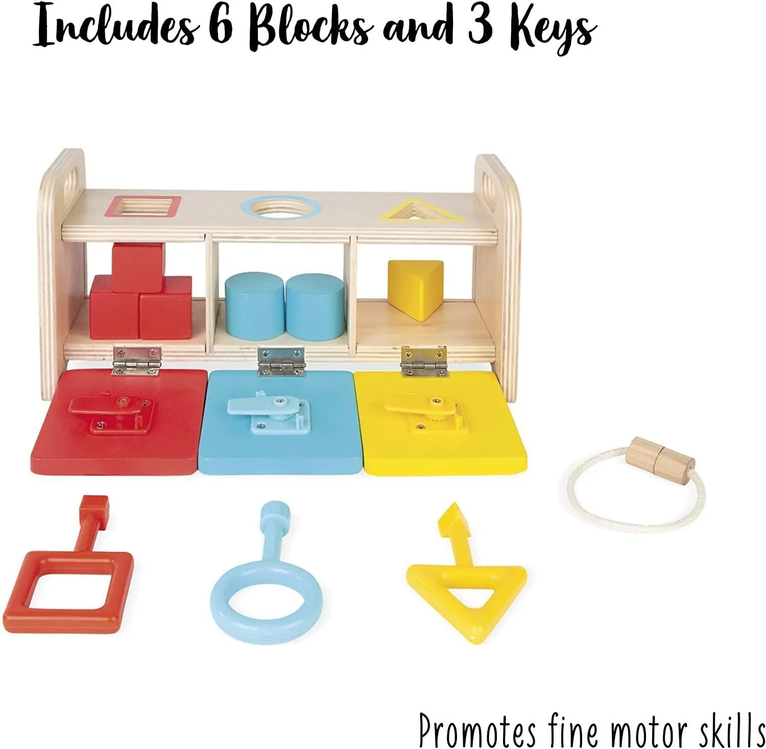 Janod Essentiel Shape Sorter Box With Keys