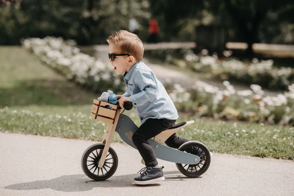 Kinderfeets Tiny Tot Plus Wooden Trike Slate Blue