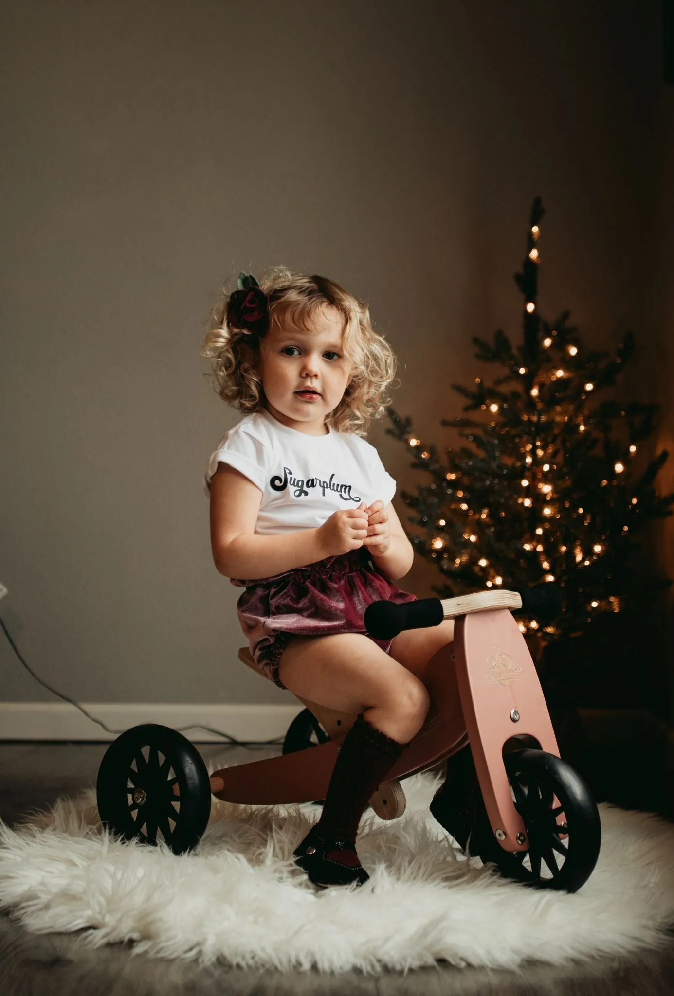 Kinderfeets Tiny Tot Wooden Trike Coral
