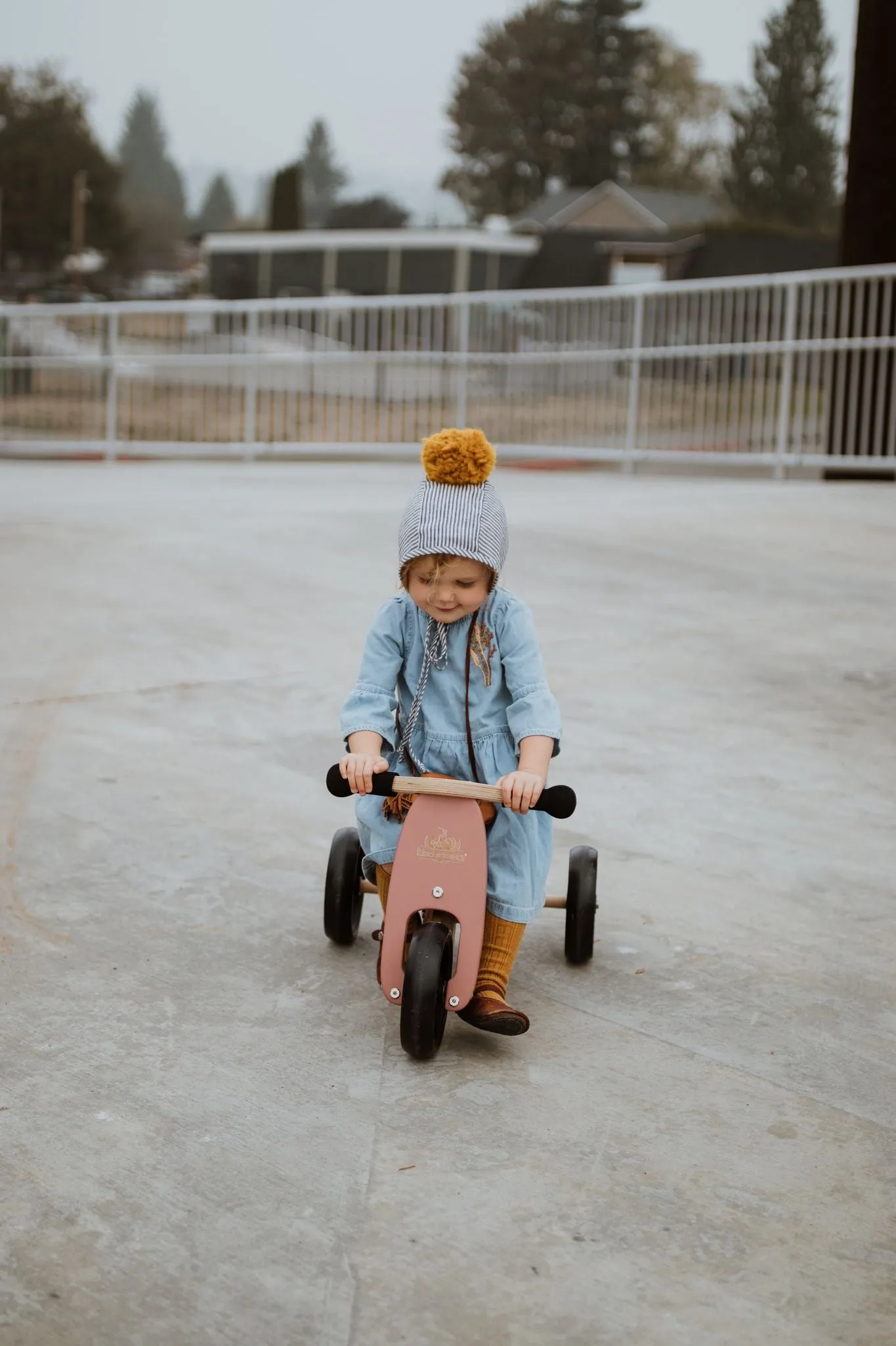 Kinderfeets Tiny Tot Wooden Trike Coral