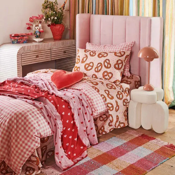 Kip and Co | Pretzels Pink Pillowcase