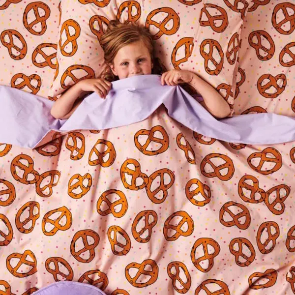 Kip and Co | Pretzels Pink Pillowcase