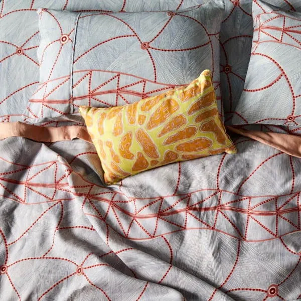 Kip and Co x Bábbarra | Kunkurra | Linen Fitted Sheet | Single LAST ONE!