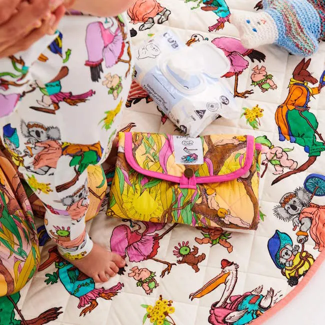 Kip and Co x May Gibbs | Quilted Baby Play Mat Out And About