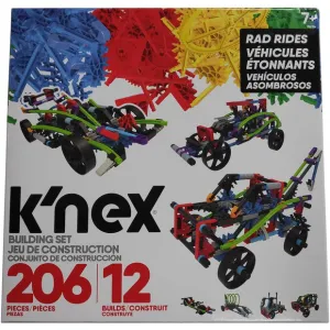 K'Nex Rad Rides 206 Piece 12 Model Building Set