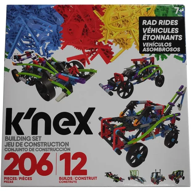 K'Nex Rad Rides 206 Piece 12 Model Building Set