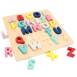LEO & FRIENDS Wooden Chunky Alphabet Puzzle - 27 Piece Set