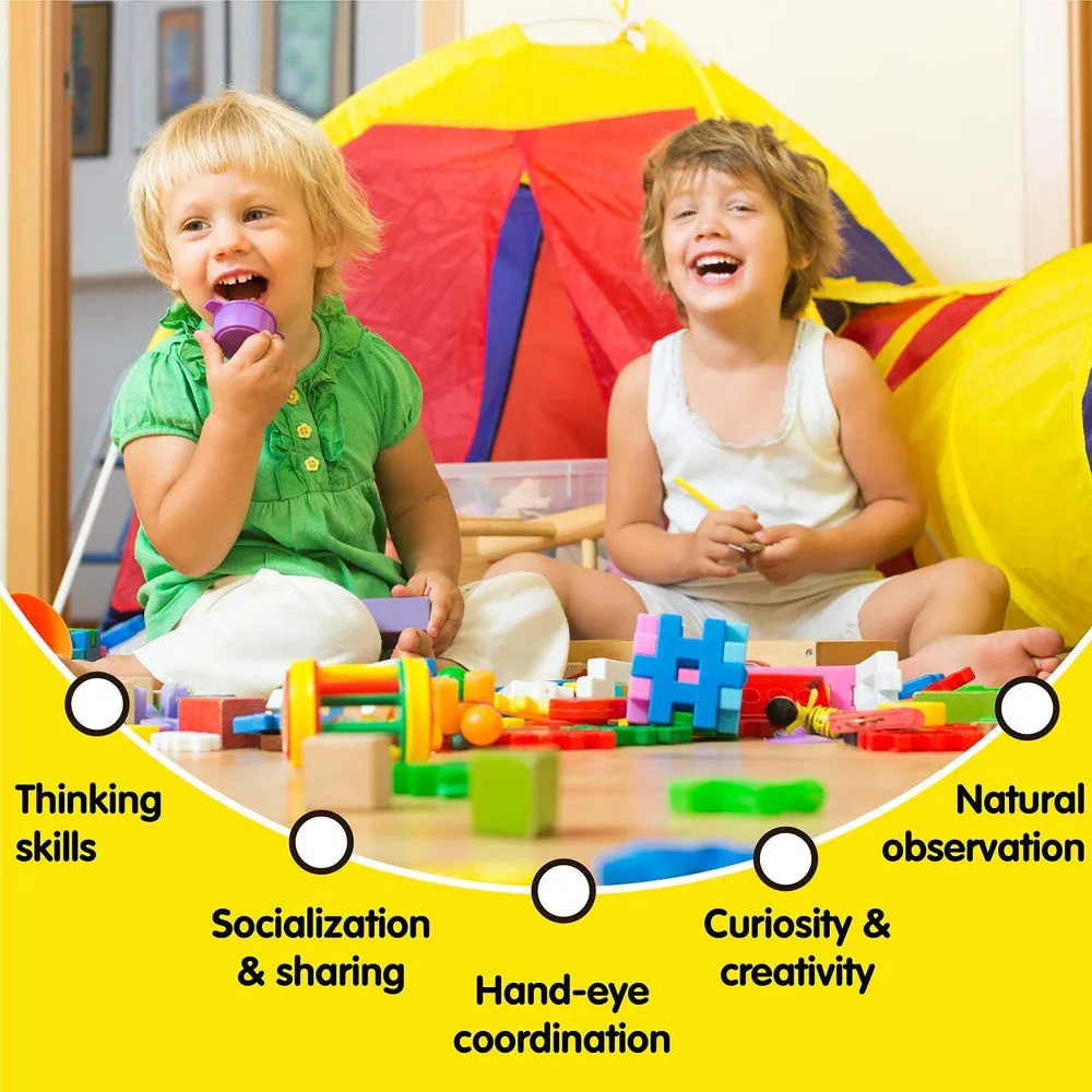 LEO & FRIENDS Wooden Shape Sorting Clock Puzzle - 13pc Colorful Educational Set