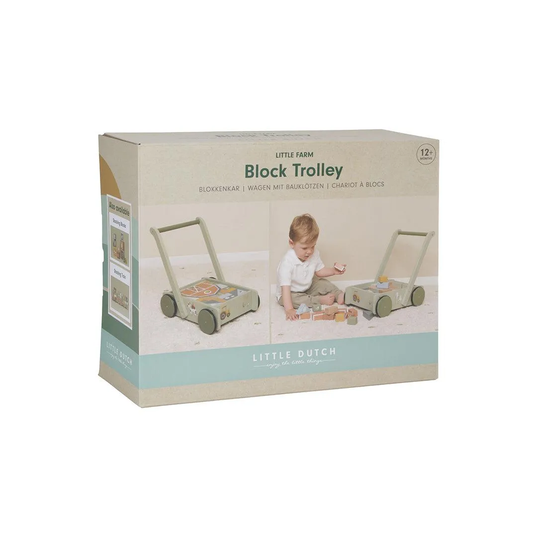 Little Dutch Block Trolley - Little Farm