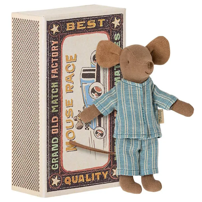 Maileg | Mouse Big Brother Brown in Matchbox