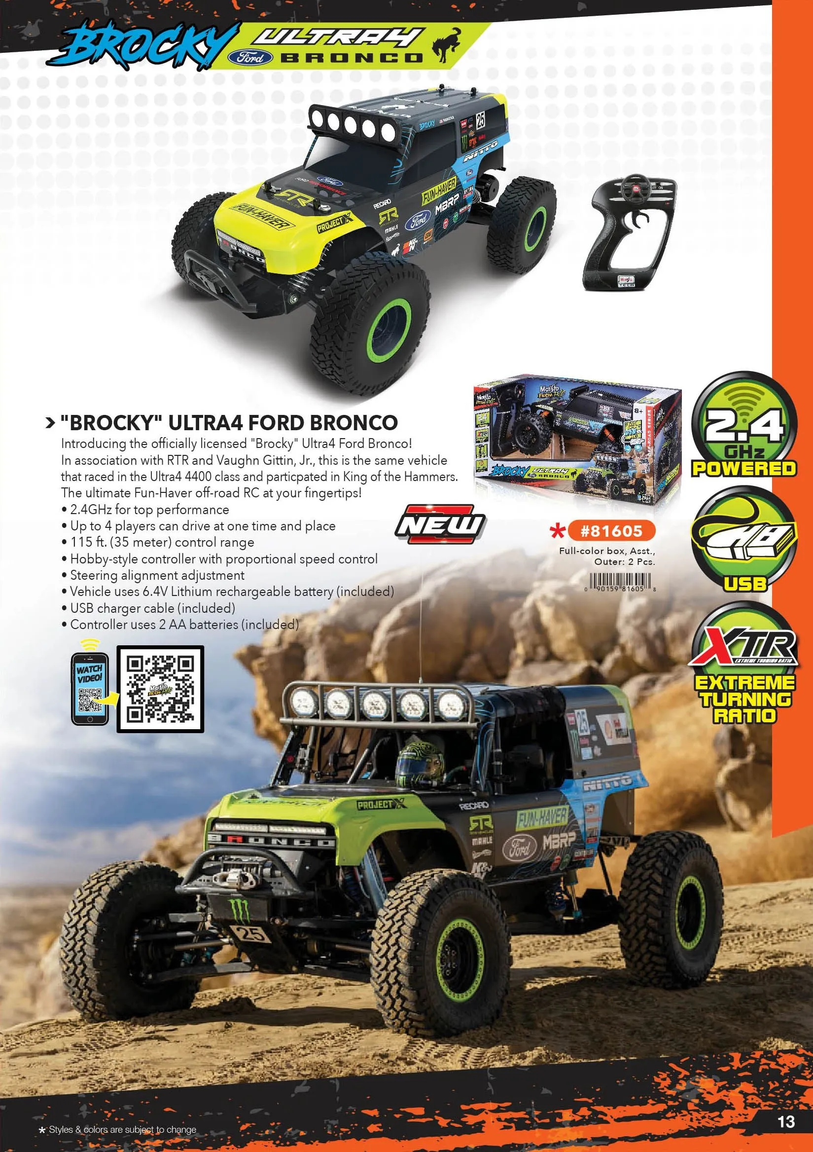 Maisto Tech Brocky Ultra4 Ford Bronco
