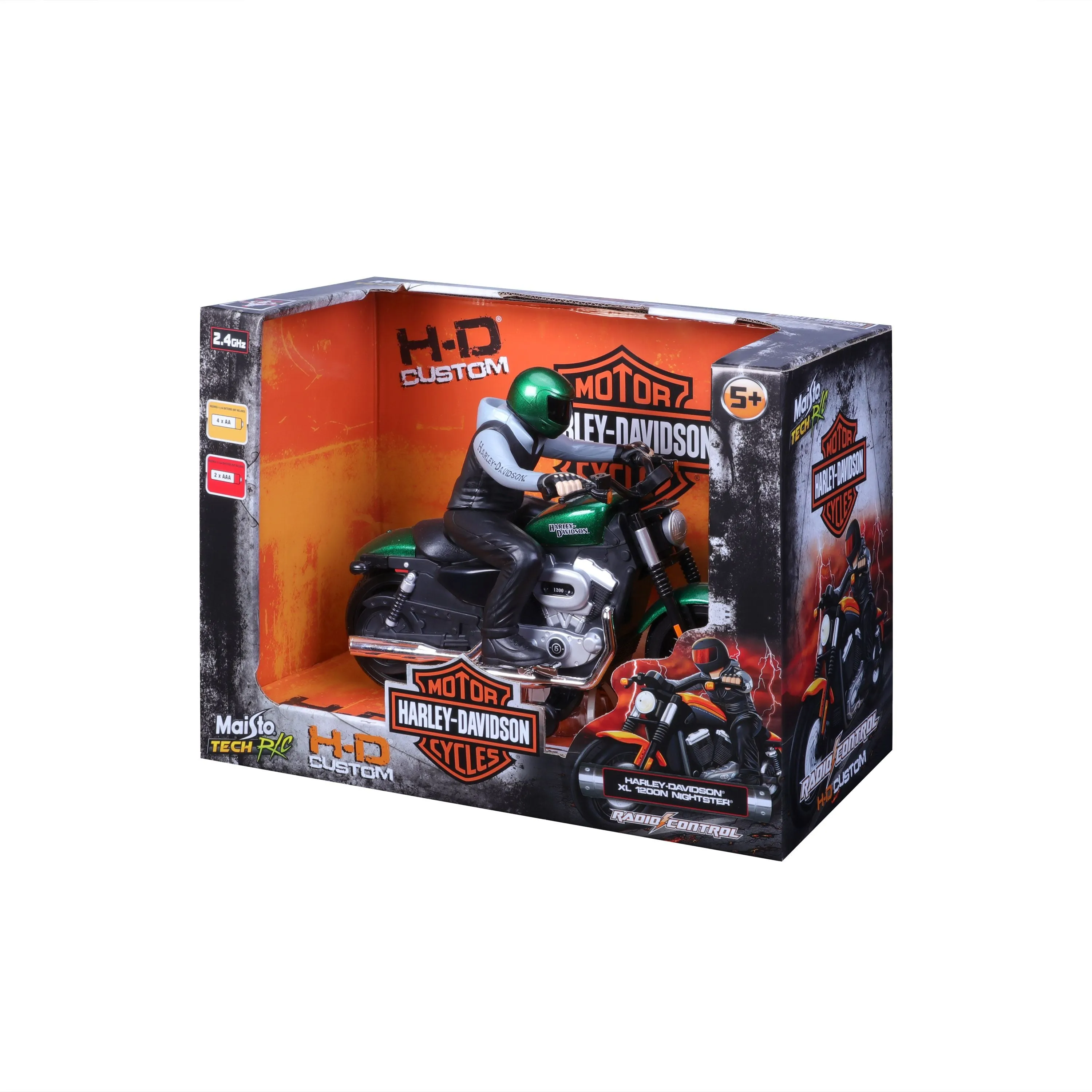 Maisto Tech R/C Harley Davidson Xl1200n Nightster Orange Remote Control Motorbike