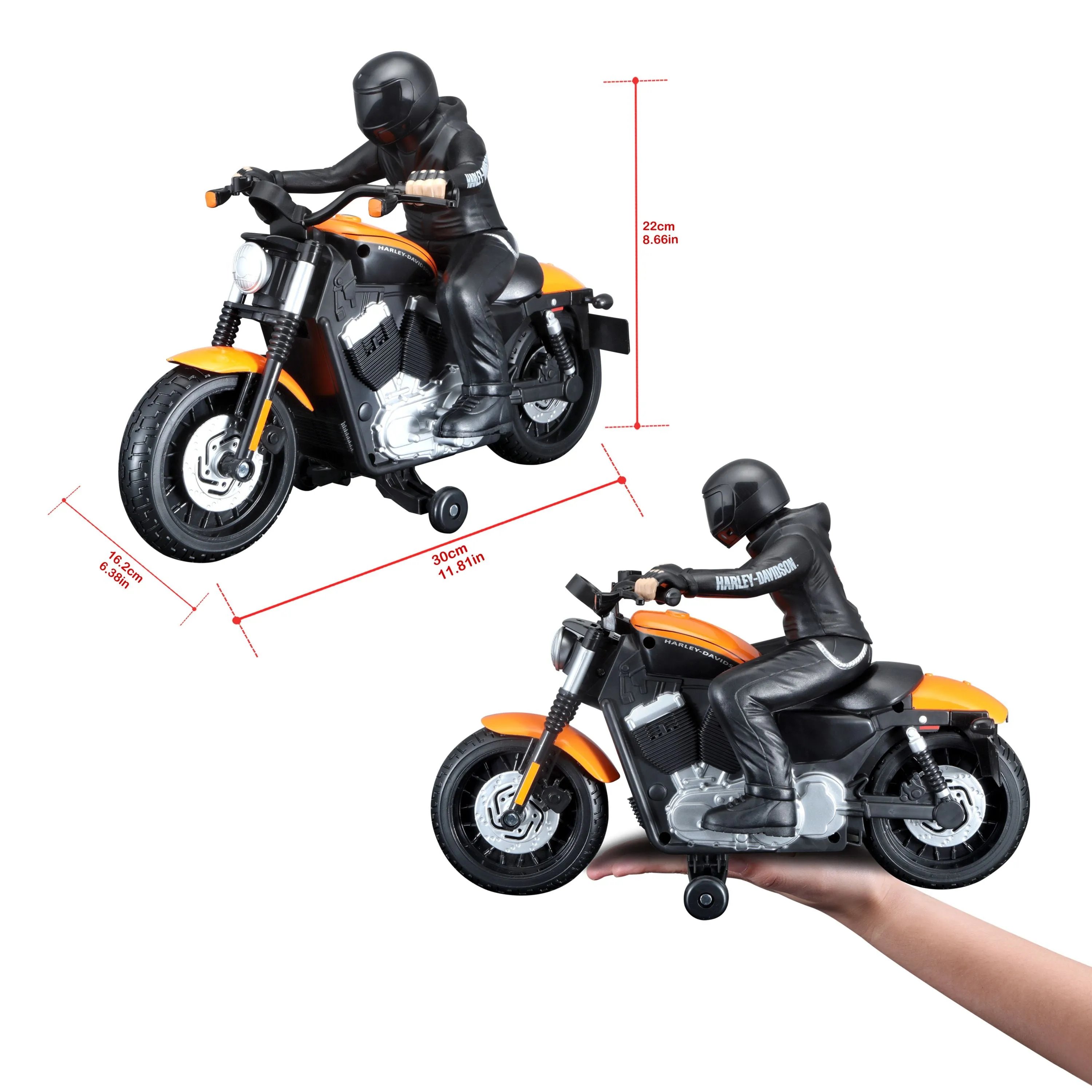 Maisto Tech R/C Harley Davidson Xl1200n Nightster Orange Remote Control Motorbike