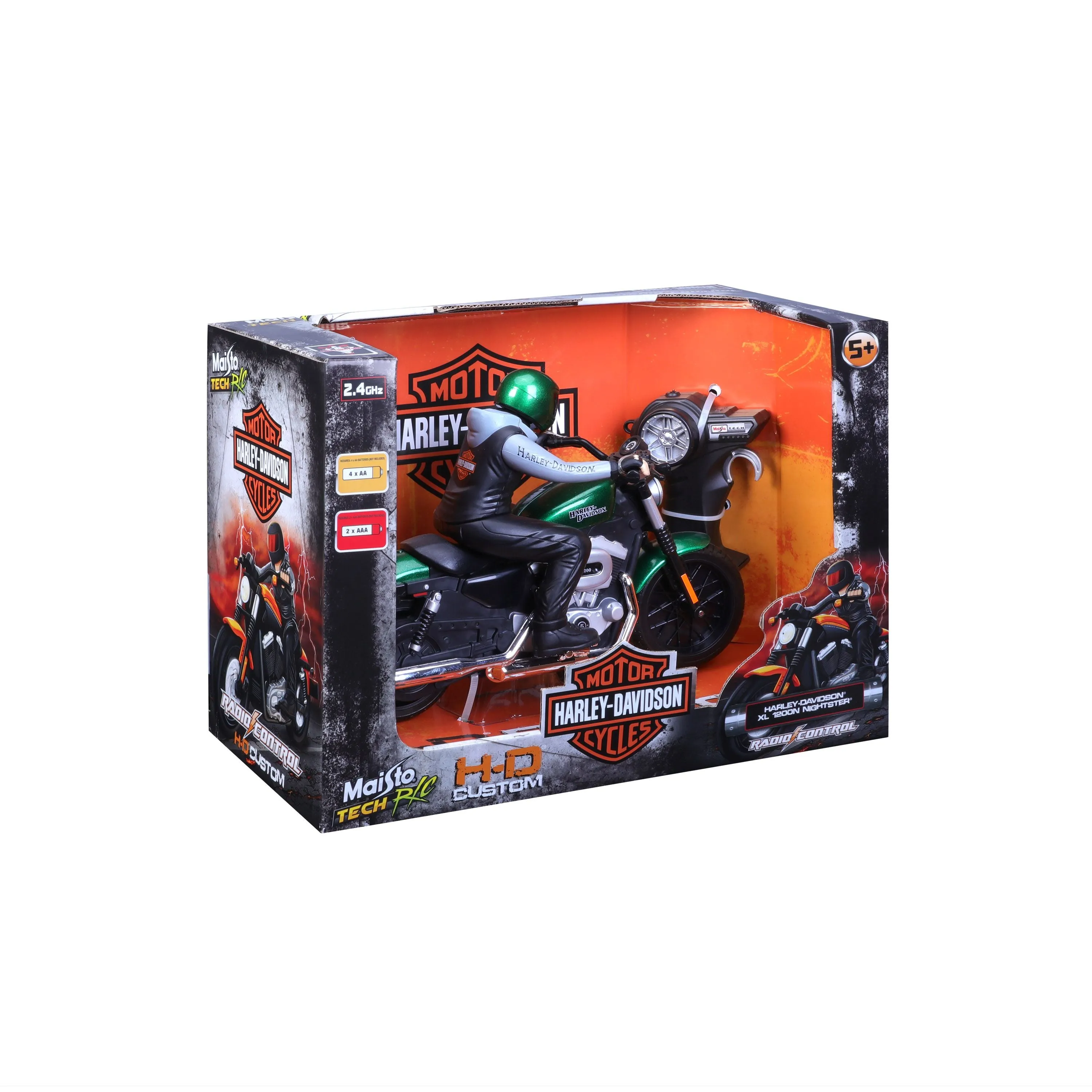 Maisto Tech R/C Harley Davidson Xl1200n Nightster Orange Remote Control Motorbike