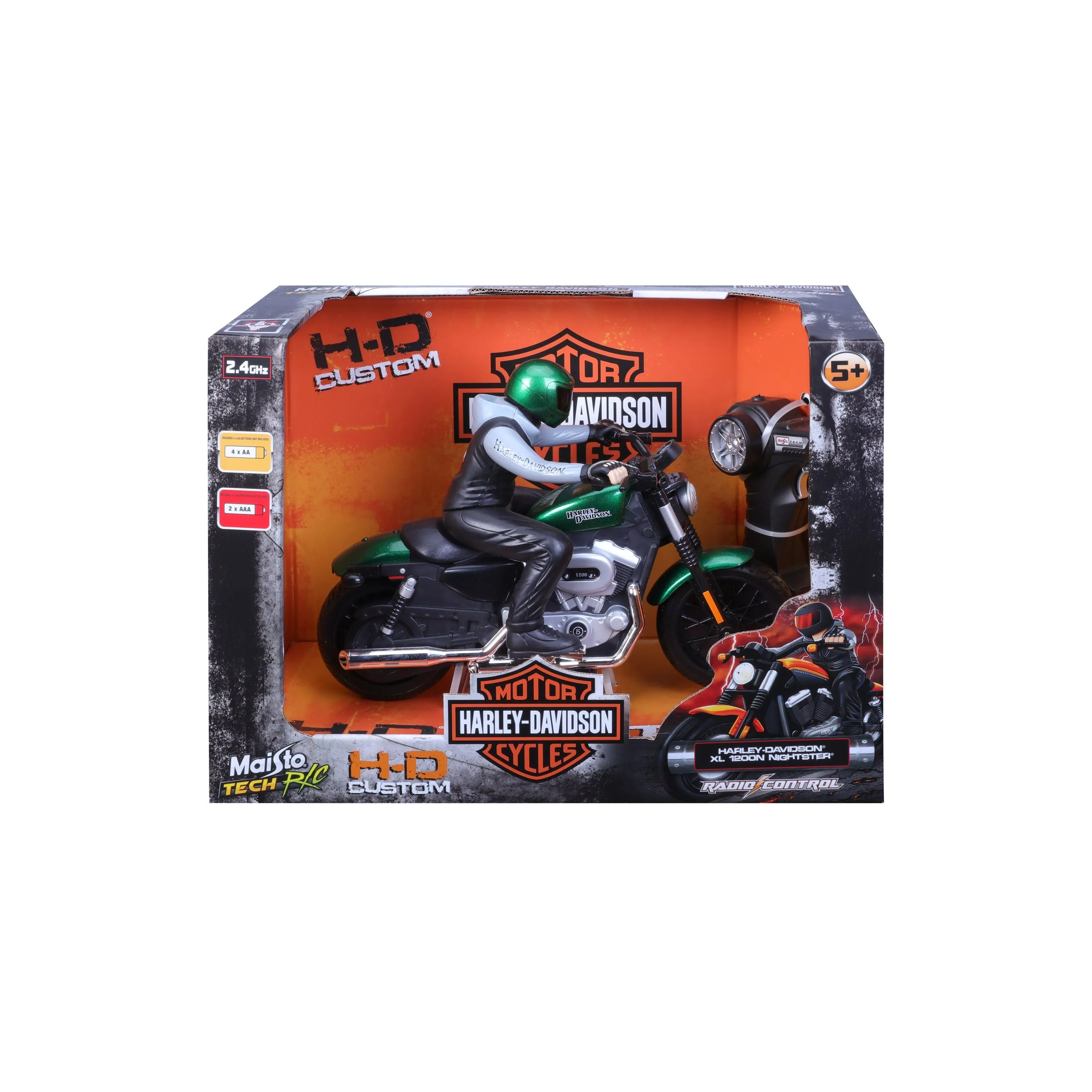 Maisto Tech R/C Harley Davidson Xl1200n Nightster Orange Remote Control Motorbike