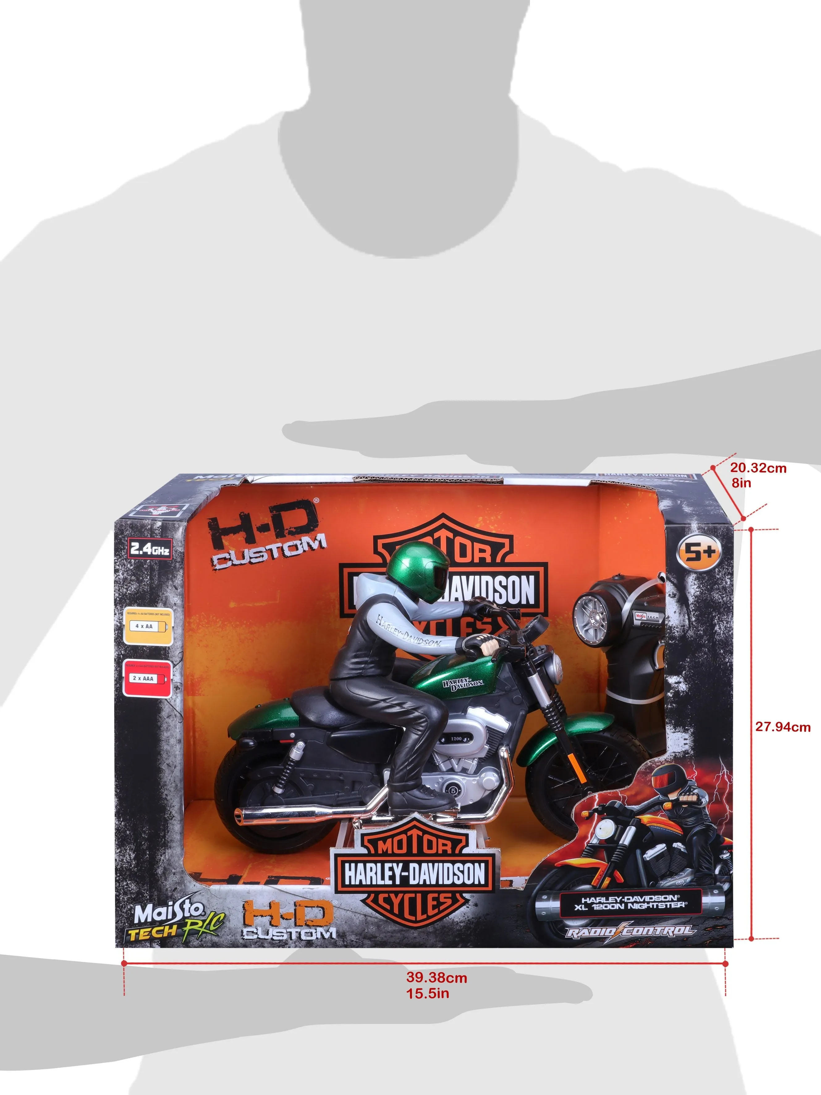 Maisto Tech R/C Harley Davidson Xl1200n Nightster Orange Remote Control Motorbike