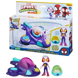 Marvel Spidey And His Amazing Friends Web-Spinner Vehicle - Ghost-Spider With Glide Spinner