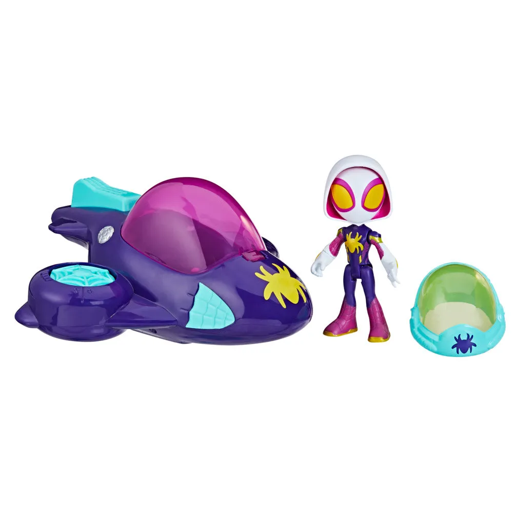Marvel Spidey And His Amazing Friends Web-Spinner Vehicle - Ghost-Spider With Glide Spinner