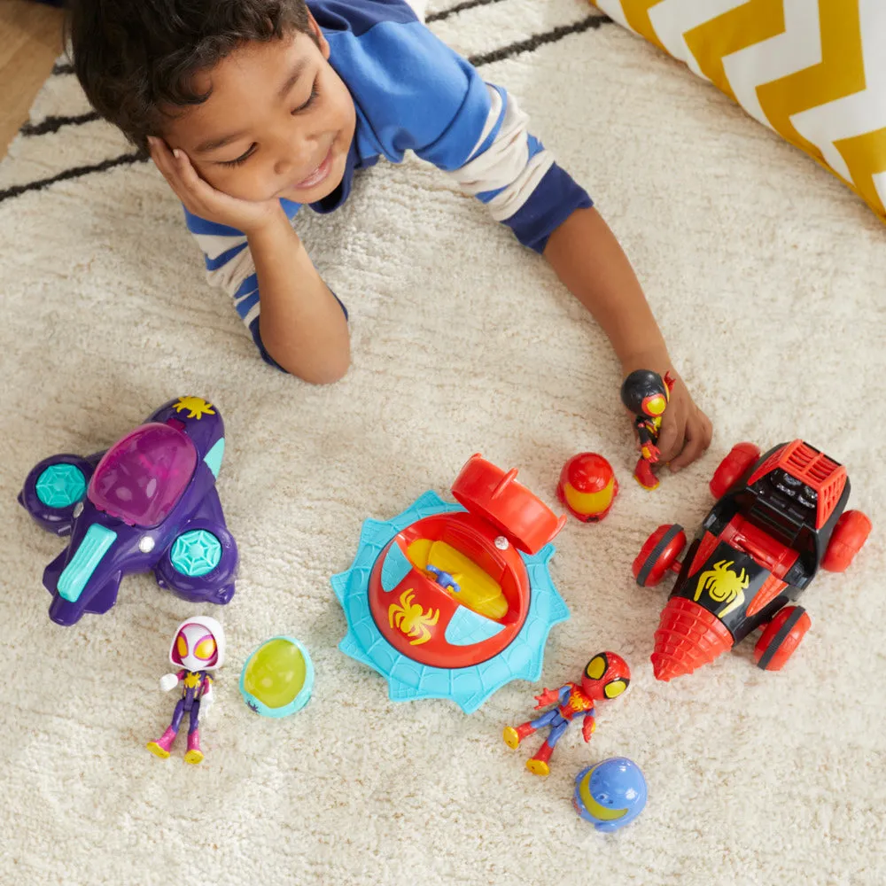 Marvel Spidey And His Amazing Friends Web-Spinner Vehicle - Ghost-Spider With Glide Spinner