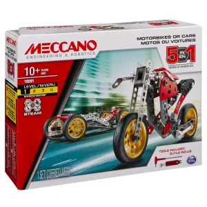 Meccano 5 Model Set Motorbikes Or Cars