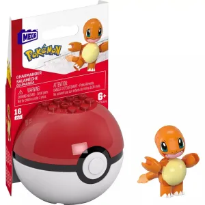 MEGA Construx Pokemon Evergreen Poke Ball - Winking Charmander