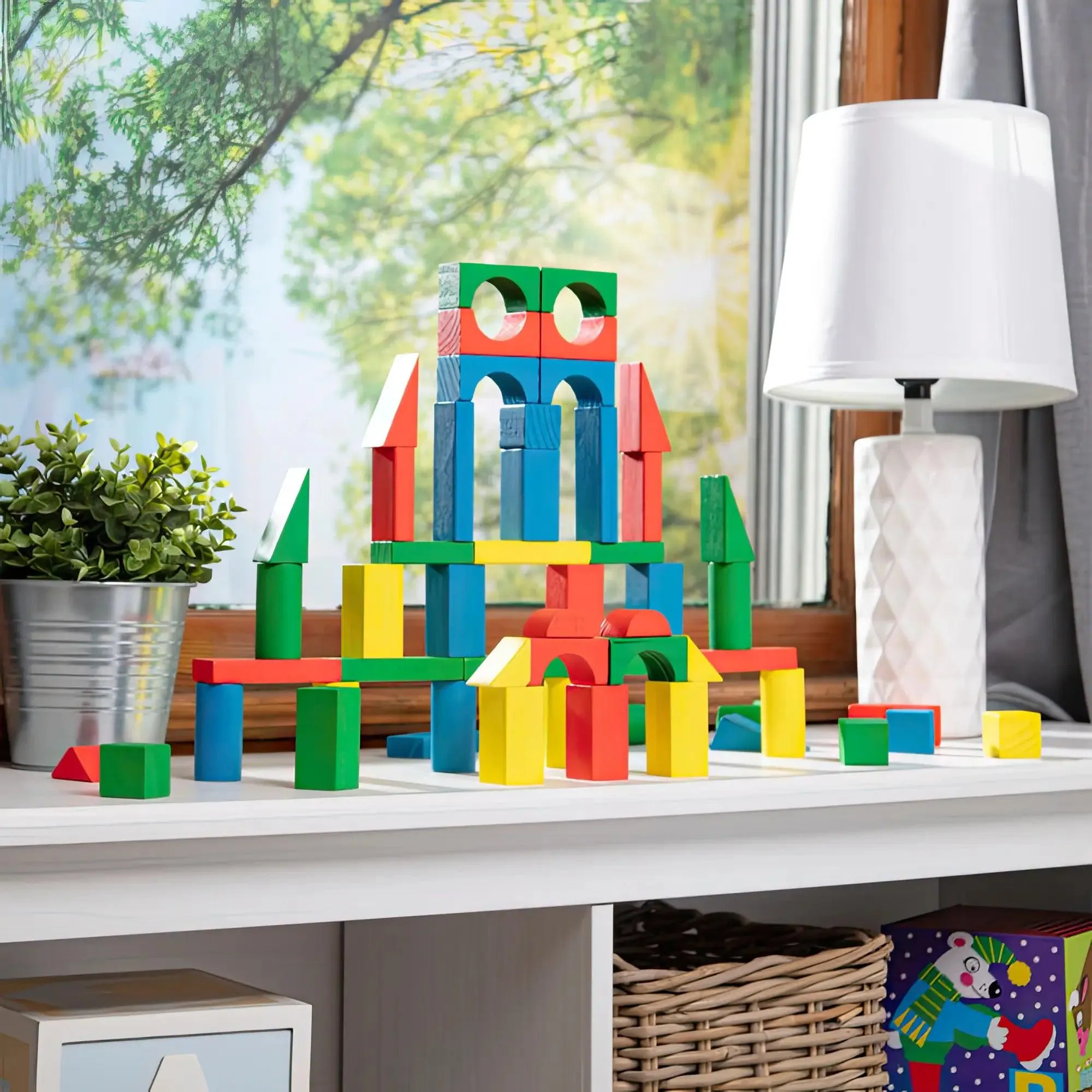 Melissa & Doug 10481 - 100 Piece Wood Blocks Set