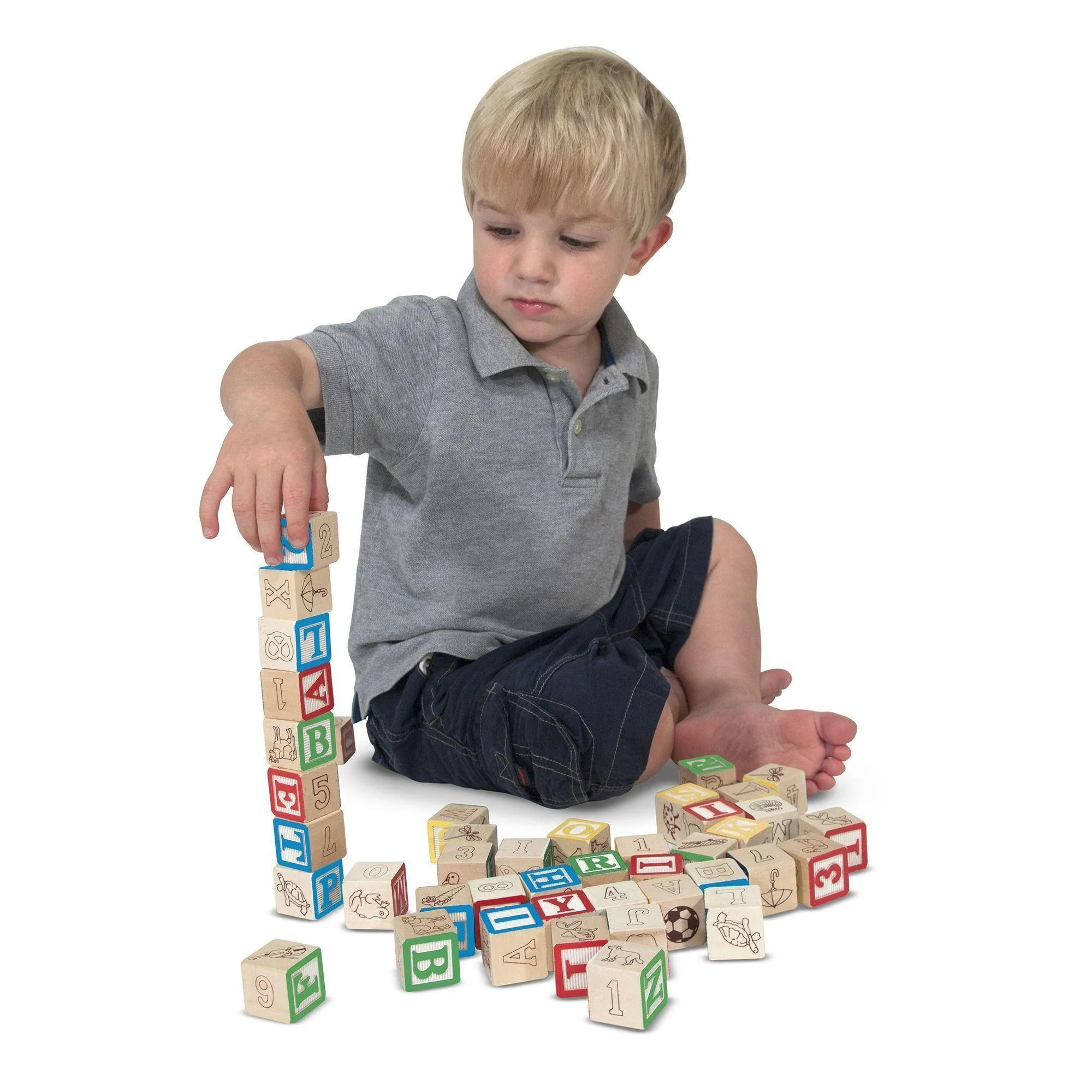 Melissa & Doug 11900 Wooden ABC/123 Blocks