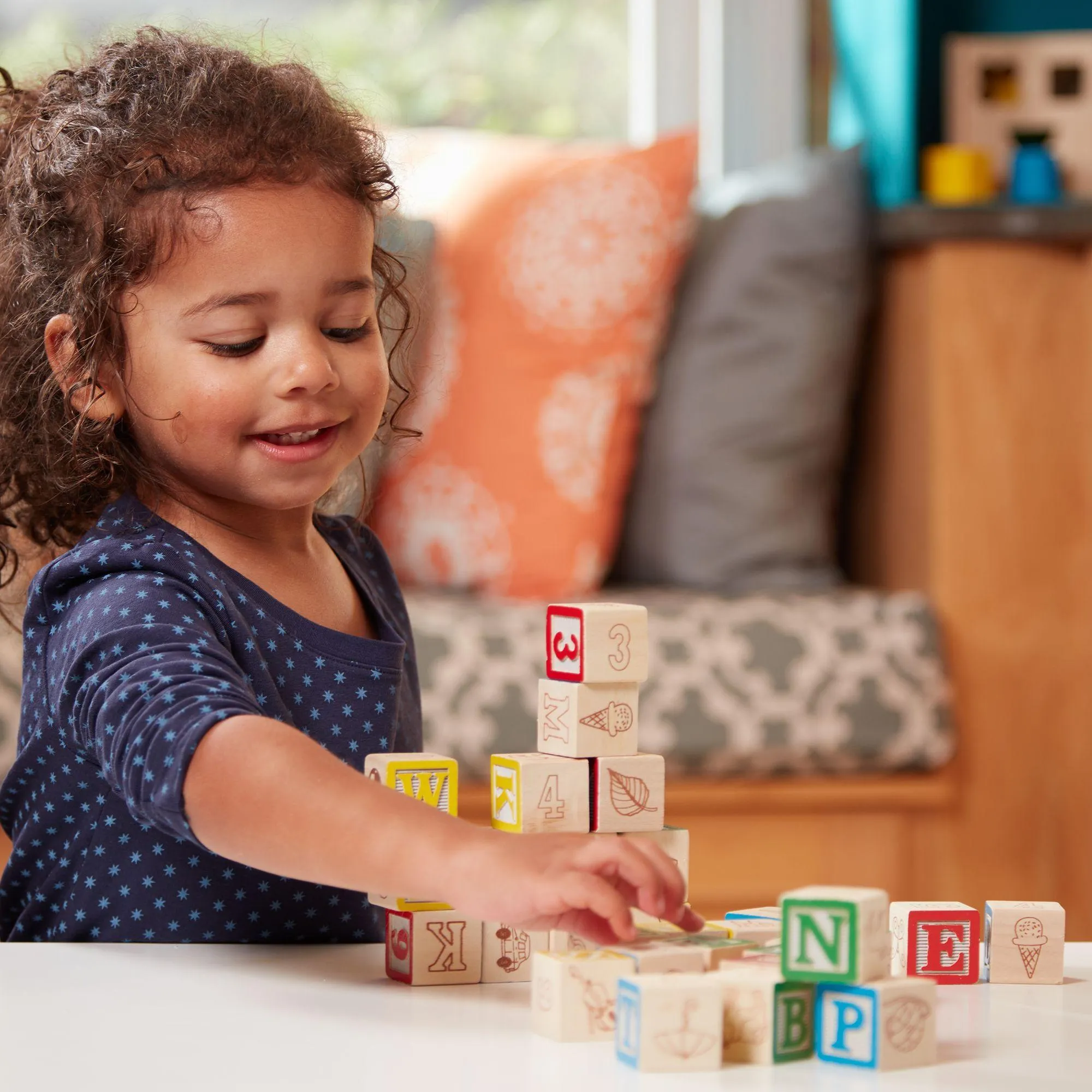 Melissa & Doug 11900 Wooden ABC/123 Blocks