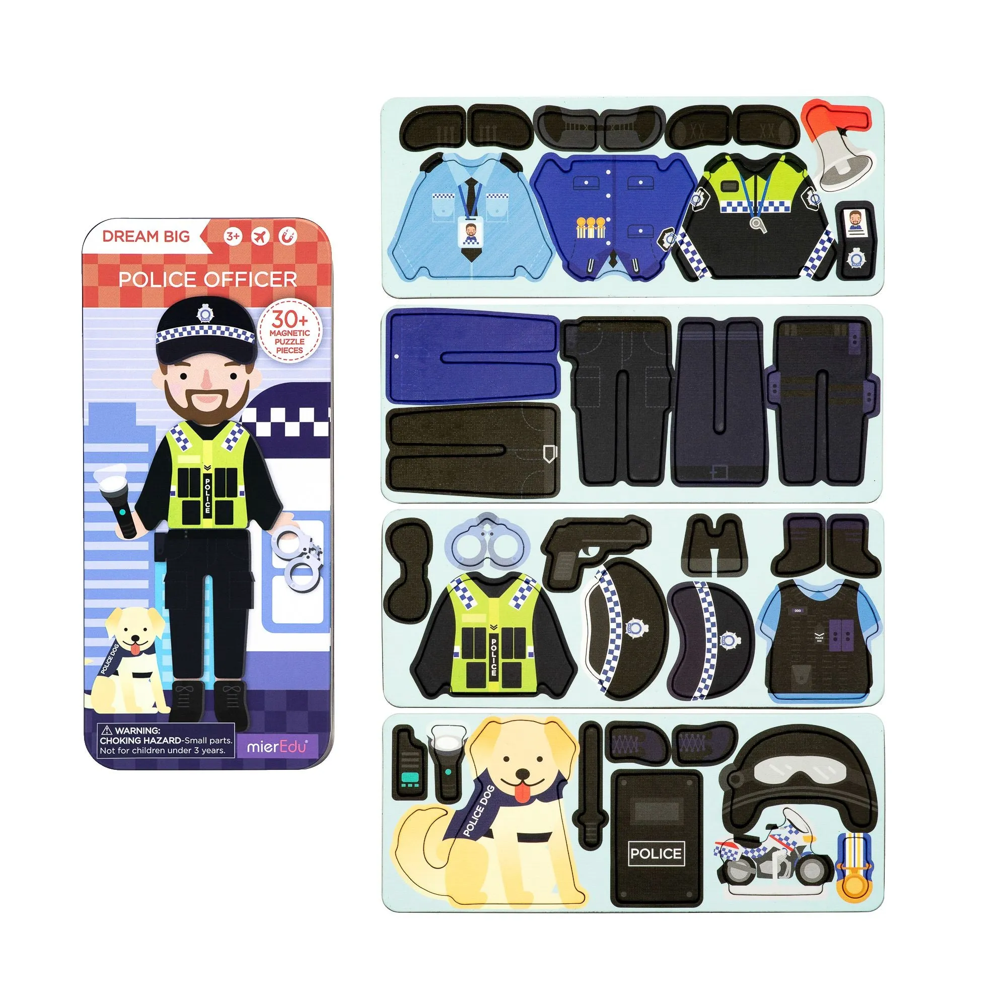 MierEdu Magnetic Puzzle Box Police Officer