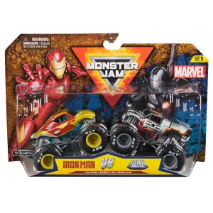 Monster Jam 1:64 Marvel 2 Pack - Iron Man vs War Machine