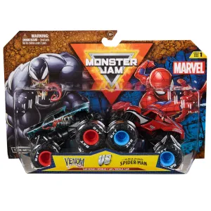 Monster Jam 1:64 Marvel 2 Pack - Venom vs Spider-Man