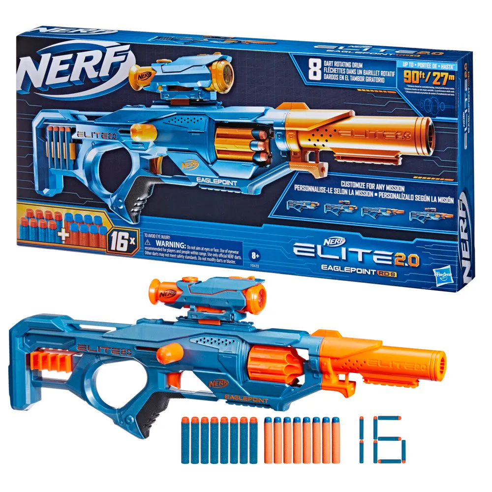 NERF Elite 2.0 Eaglepoint Rd-8 Dart Blaster