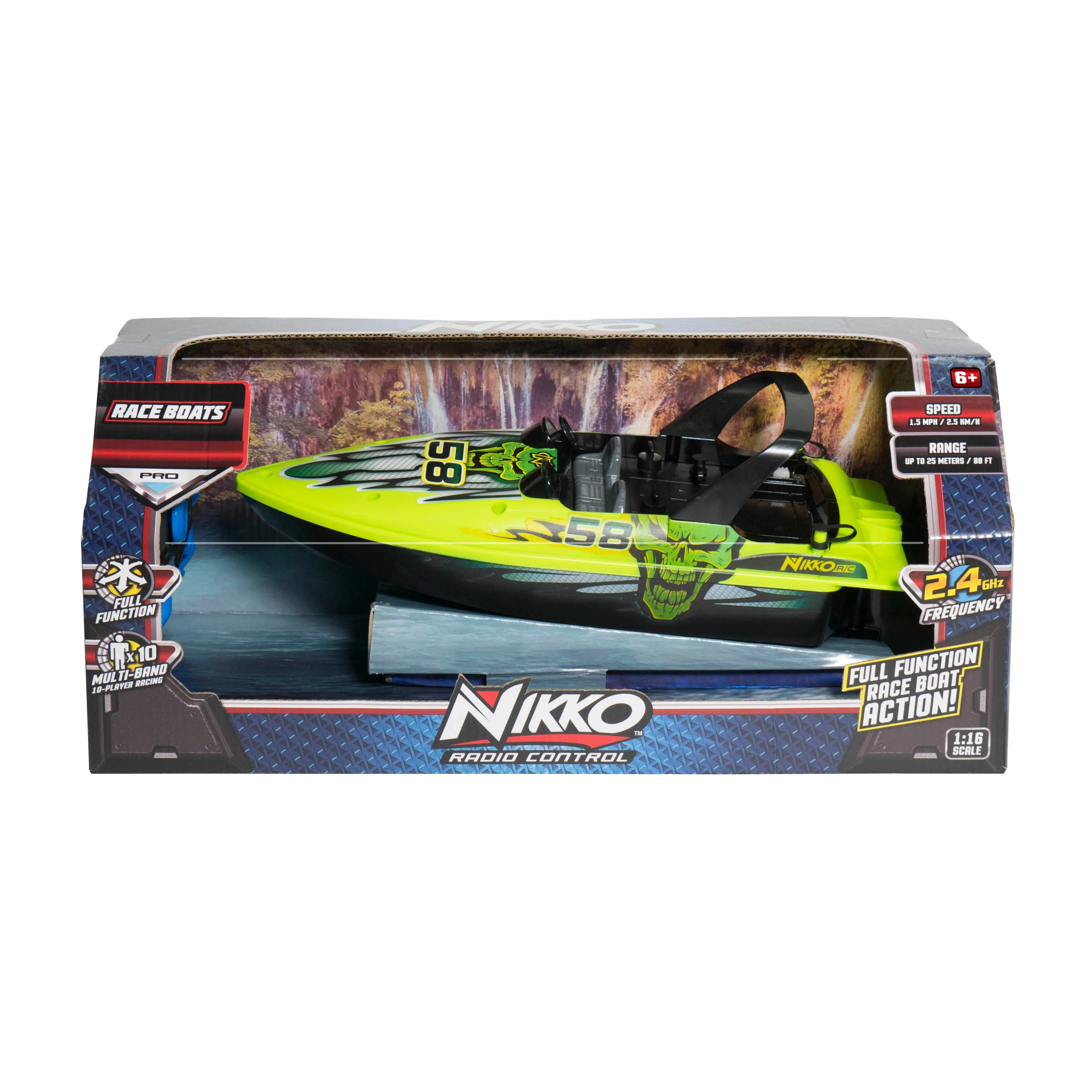Nikko 1:16 Remote Control Race Boats Green #58