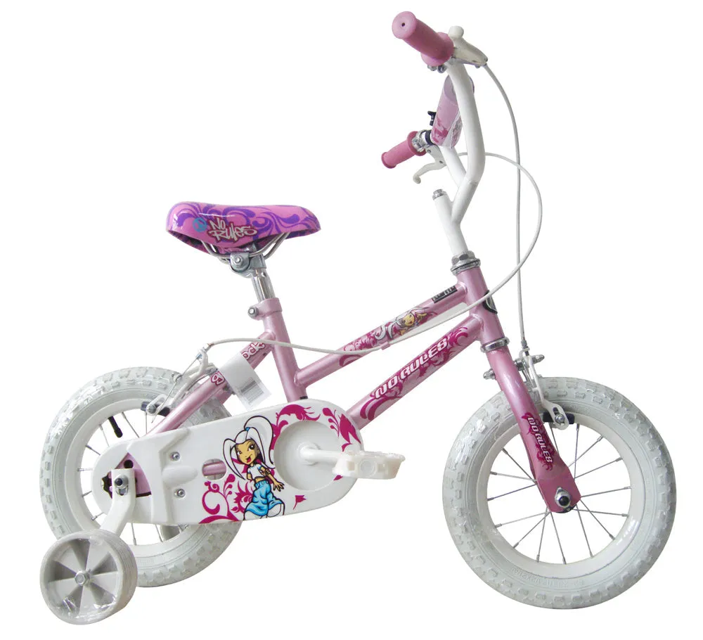 No Rules 12 Inch (30cm) Girls Bike Pink