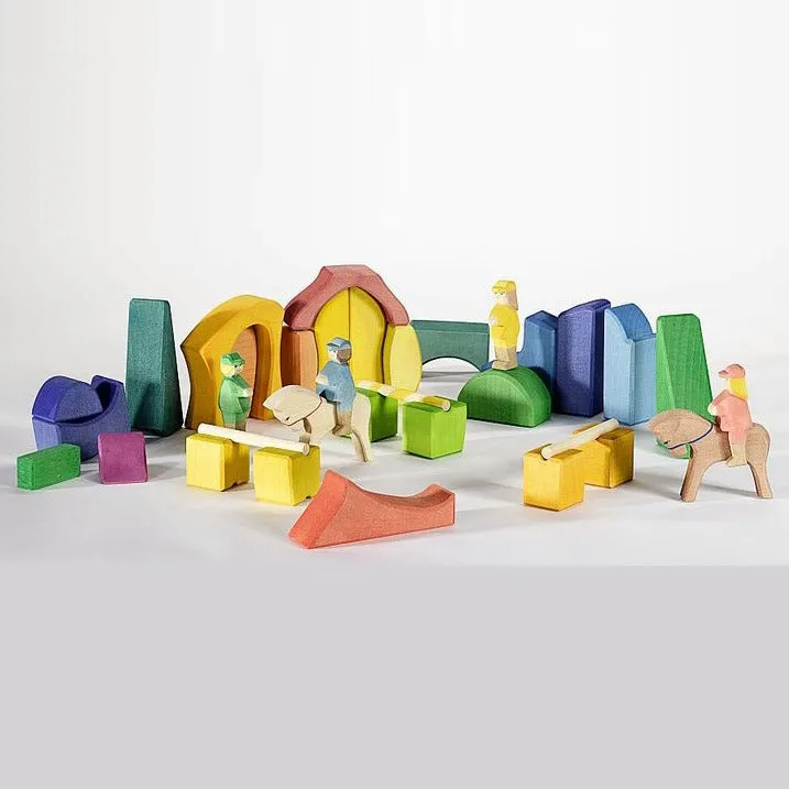 Ostheimer | Kinderkram Rainbow Rider Farm Block Set