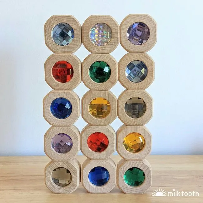 Papoose | Bitcoins | 15 Gem Blocks Rainbow in Tray