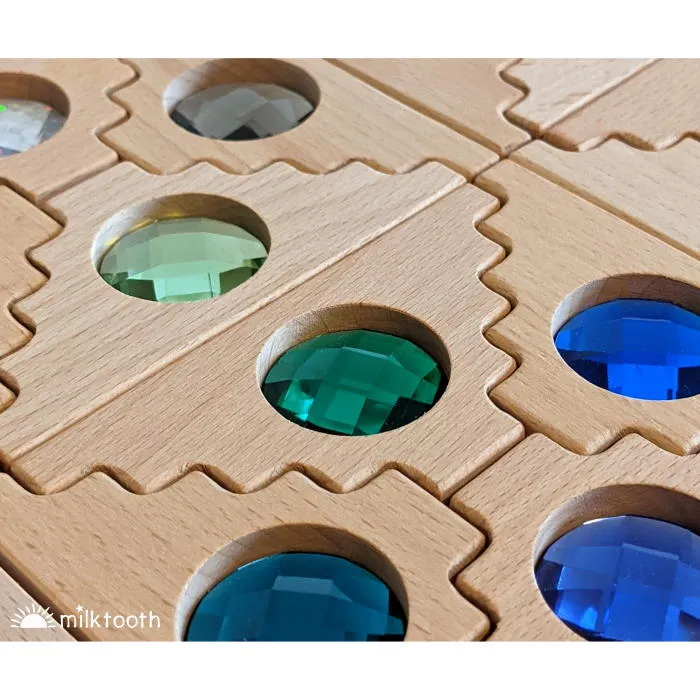 Papoose | Dutch Step Gables | 16 Gem Blocks in Tray