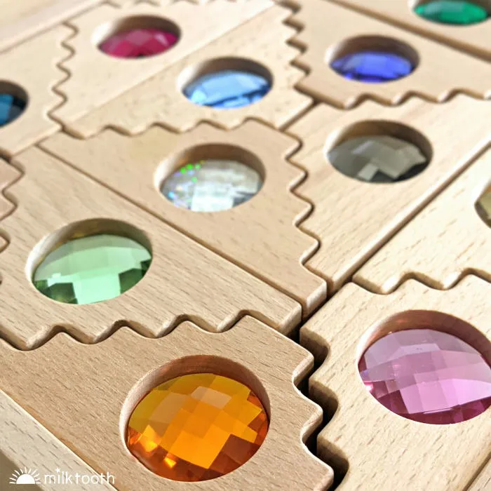 Papoose | Dutch Step Gables | 16 Gem Blocks in Tray