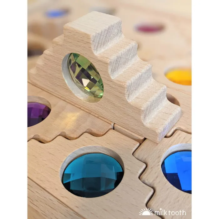 Papoose | Dutch Step Gables | 16 Gem Blocks in Tray