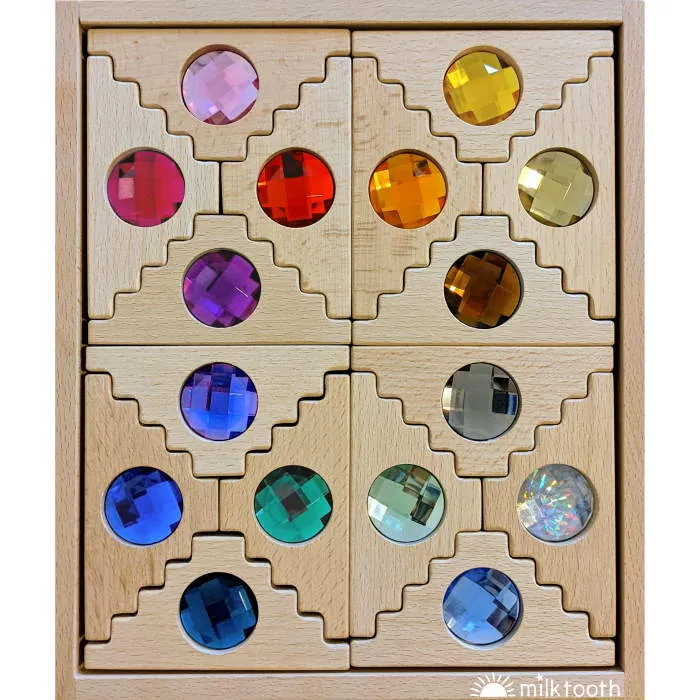 Papoose | Dutch Step Gables | 16 Gem Blocks in Tray