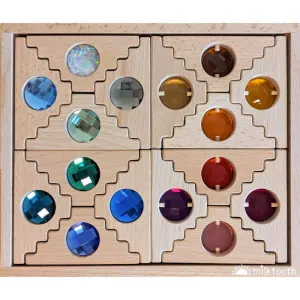 Papoose | Dutch Step Gables | 8 Cool Gem Blocks & 8 Warm Windows in Tray