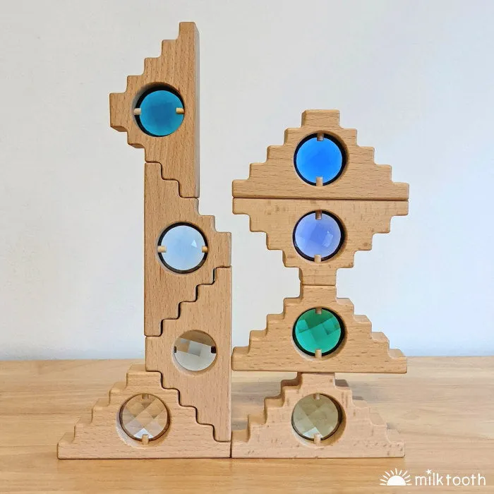 Papoose | Dutch Step Gables | 8 Warm Gem Blocks & 8 Cool Windows in Tray