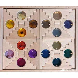 Papoose | Dutch Step Gables | 8 Warm Gem Blocks & 8 Cool Windows in Tray