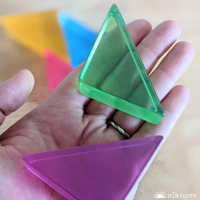Papoose | Large Lucite Triangles | 6 Pieces