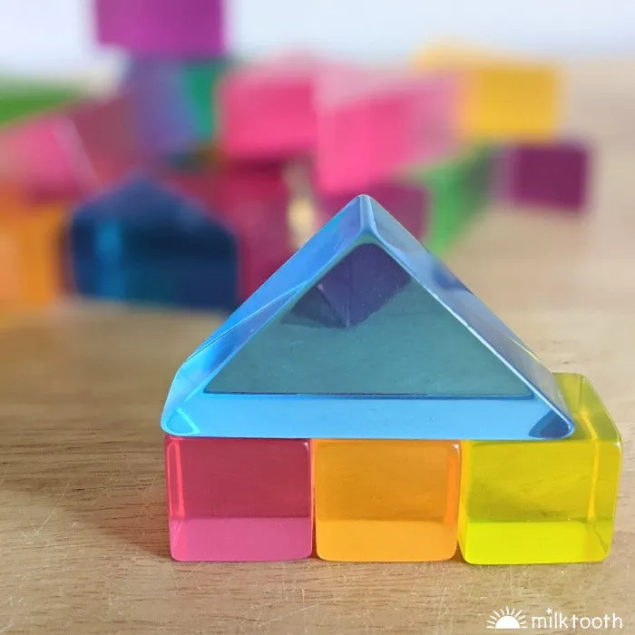 Papoose | Large Lucite Triangles | 6 Pieces